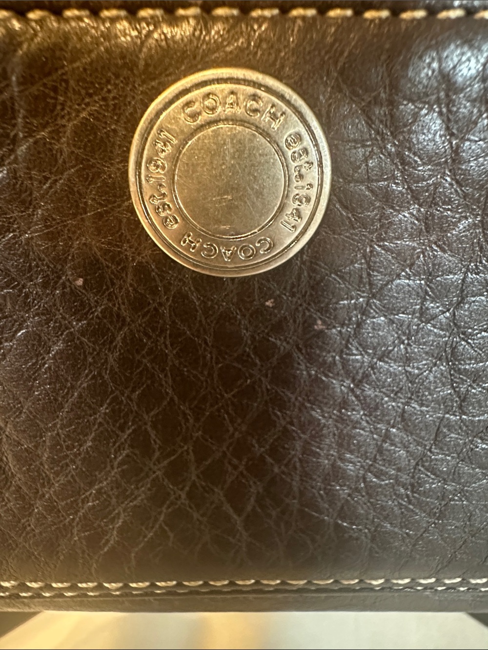 Vintage Coach Long Zip Around Wallet Brown - Picture 2 of 14
